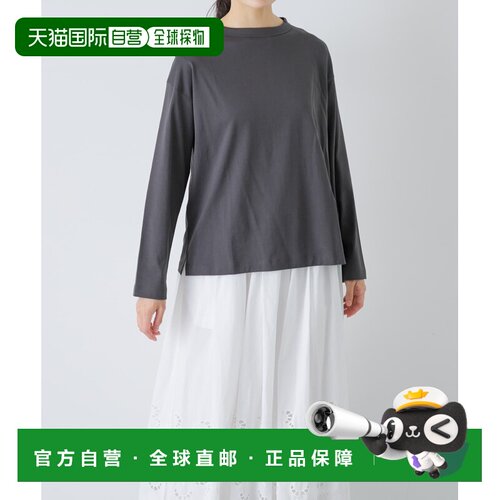 日本直邮handvaerk 女士 瓶领长袖T恤 纯棉秘鲁皮马棉 CG26310201