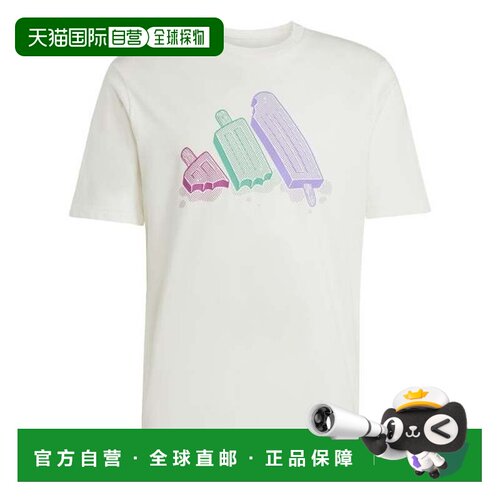日本直邮Adidas/阿迪达斯印花圆领短袖直筒套头T恤日版男女同款 J