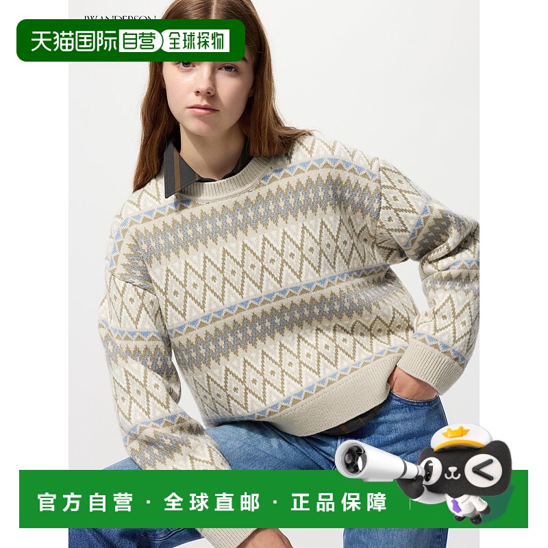 日潮跑腿UNIQLO优衣库 费尔岛圆领毛衣 479865羊毛