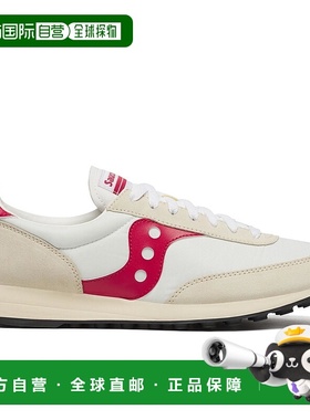 日本直邮Saucony Trainer 80 防滑耐磨休闲运动跑鞋男女白红色