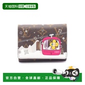 日本直邮中古LV路易威登女A级95新trifold wallet三折钱包帆布短