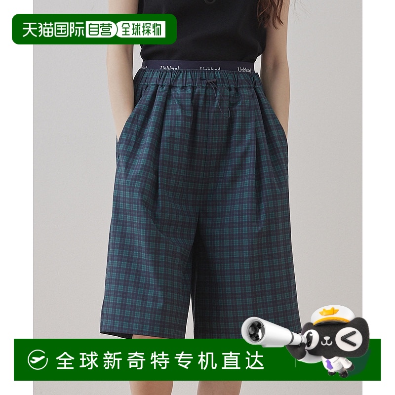 1h可退 日本直邮Unblend男女同款吸水速干UV防护 checks图案半身
