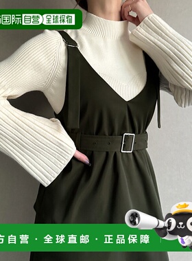 日本直邮JUNOAH V领针织连衣裙 [JU5602EW006553]套装背心裙