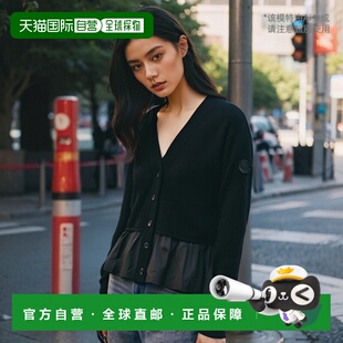 日本直邮Moncler 开衫波莱罗黑色女装 MONCLER 9B00031 M4066 999