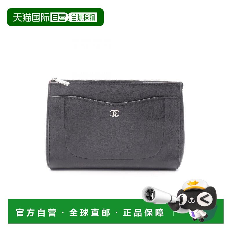 日本直邮中古Chanel香奈儿女包A级95新Clutch bag手拿包牛皮手拿
