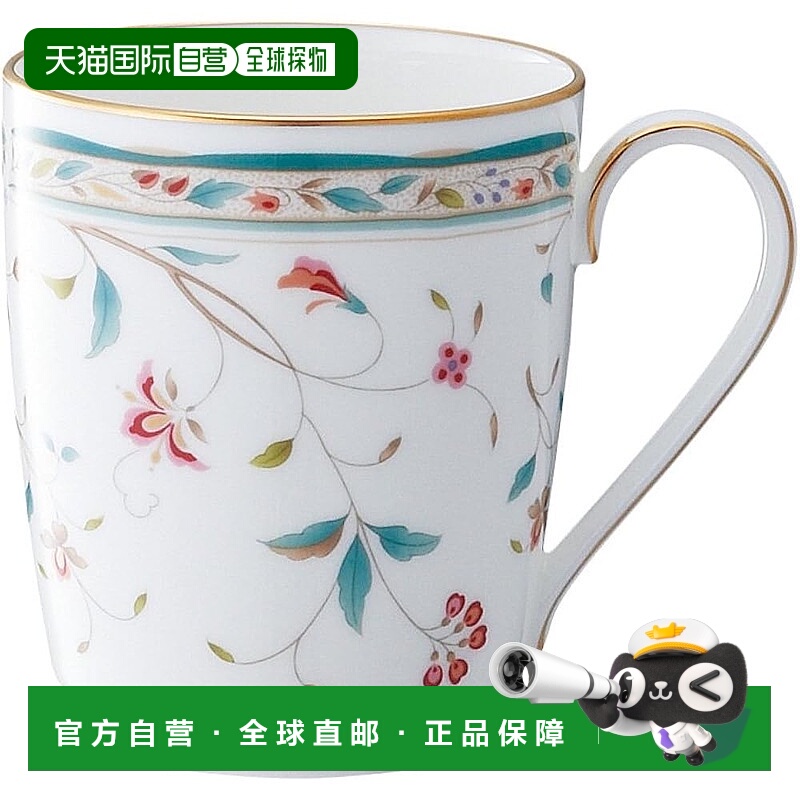 【日本直邮】Noritake 马克杯 295cc 花更纱 骨瓷T97280 / 4409
