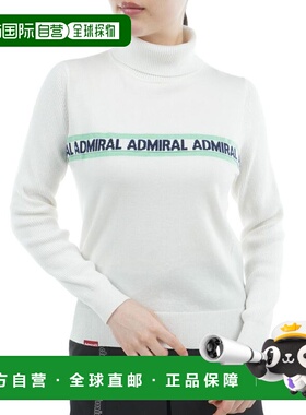 日本直邮Admiral GOLF 女士高尔夫圆领针织衫 ADLA577-WHT 高尔夫