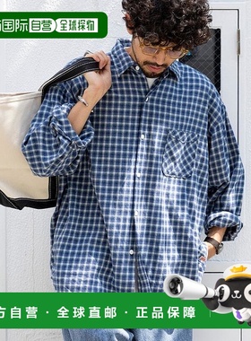 1h可退 日本直邮HINSON 男装 长袖法兰绒衬衫 定制常规领 1001233