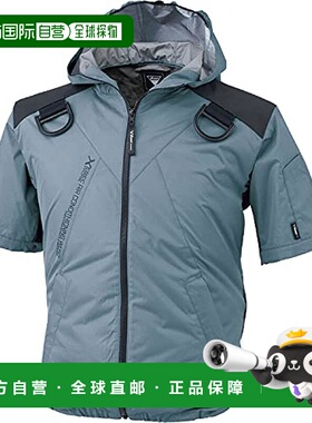 【日本直邮】Xebec 短袖空调服TM断热 连帽春夏 蓝灰色 XE98105 4