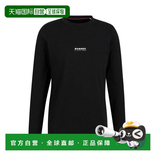 日本直邮Mammut QD 徽标印花长袖T恤亚洲版型男士1016-01030-0025