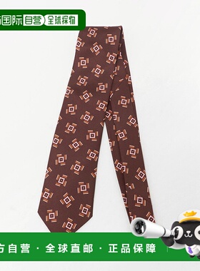 1h可退 日本直邮Luisa Esposito 男士8cm印花真丝领带 意大利制造