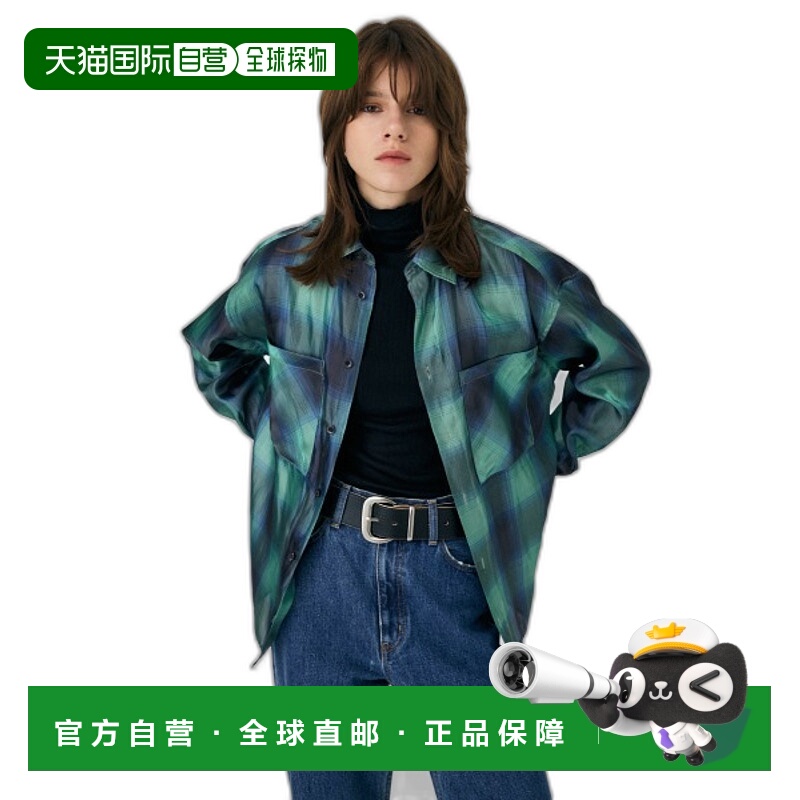 1h可退 日本直邮MOUSSY 女士格纹宽松衬衫 010HAS305581