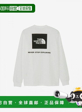 日本直邮THE NORTH FACE 男士长袖后方方Logo T恤 (NT32442-WK)
