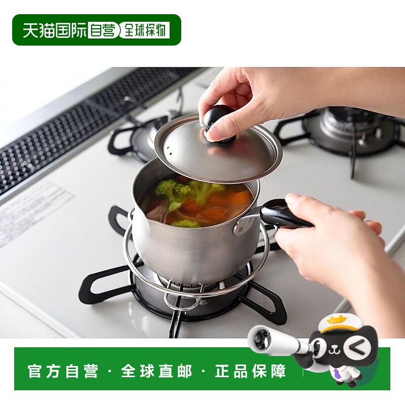 【日本直邮】Arnest【日本制】带盖奶锅 11cm 0.8L 煤气炉专用 A-