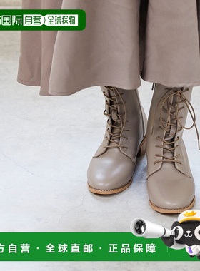 日本直邮Menue 蕾丝拼接中筒靴 ME8623BW01211皮鞋厚底鞋