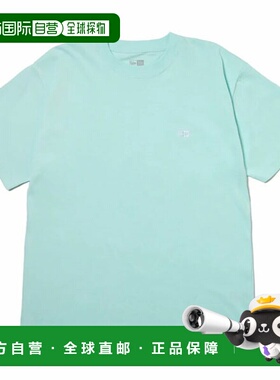 日本直邮NEW ERA 短袖棉质 T恤 Box Logo Mini Celeste 蓝色常规