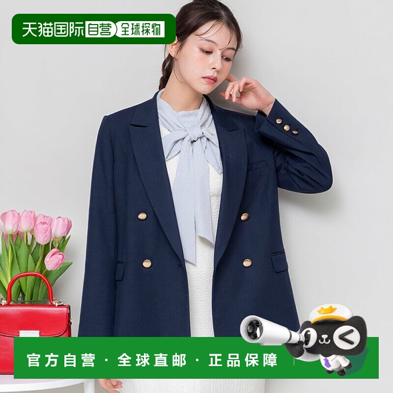 1h可退 日本直邮Noela 女士金色纽扣双排扣外套 5524123
