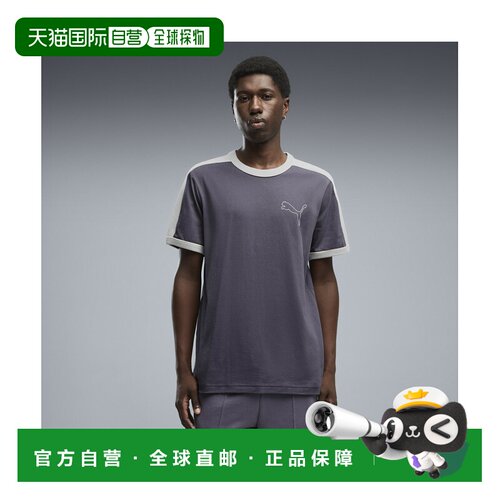 日本直邮PUMA 彪马 男士 T7爱猫系列罗纹圆领短袖【付后1h可退】