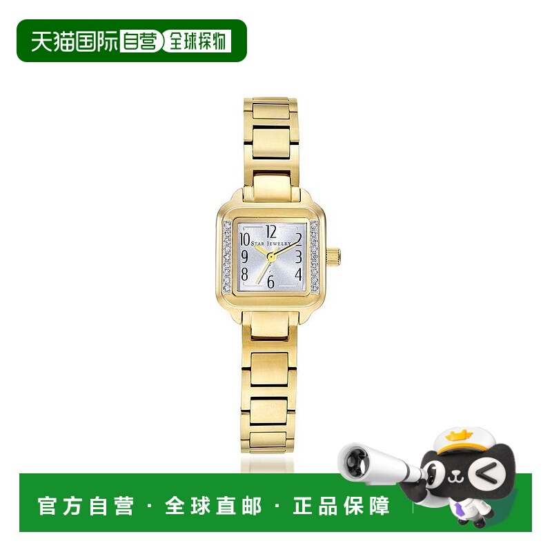 日本直邮日潮 Star Jewelry STEEL 钻石方形手表2SW1109