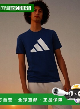 日本直邮adidas FEELREADY 训练T恤男蓝色运动T恤 BXH37-IB8275