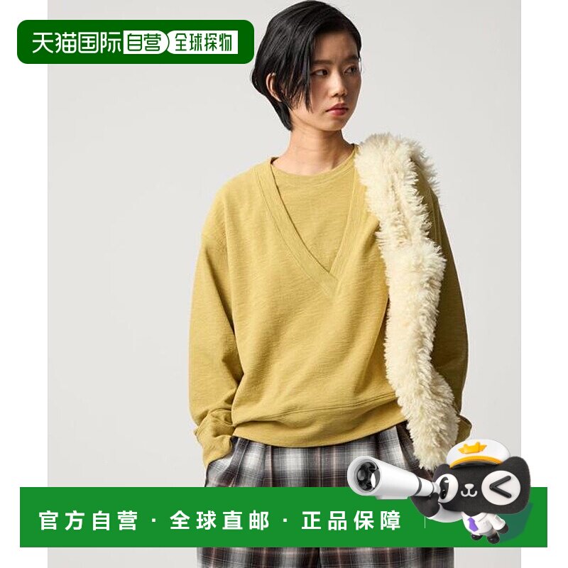 1h可退 日本直邮CITEN V领叠穿上衣卫衣