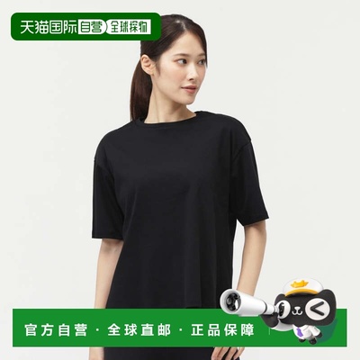 日本直邮TIGORA 女士半袖UV防晒棉质后背开衩T恤 TR-3F2745TS 运T