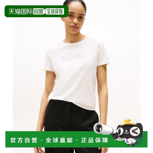 日本直邮TOMMY HILFIGER 鲁勒克斯脚本圆领短袖T恤 [TO3203EW0127