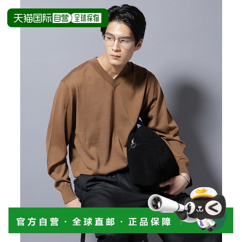 日本直邮NANO universe 无起球针织衫 细针距V领针织衫