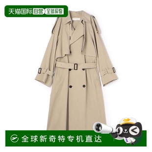 日本直邮GALERIE VIE 桃纹交叉风衣大衣经典