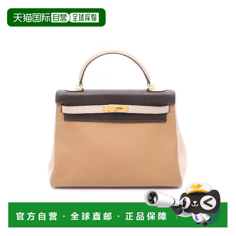 1h可退 日本直邮中古Hermes爱马仕女包A级95新Kelly32凯利32牛皮