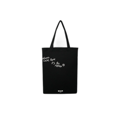1h可退 日本直邮MSGM NEVER LOOK BACK 男女同款 帆布托特包 3740