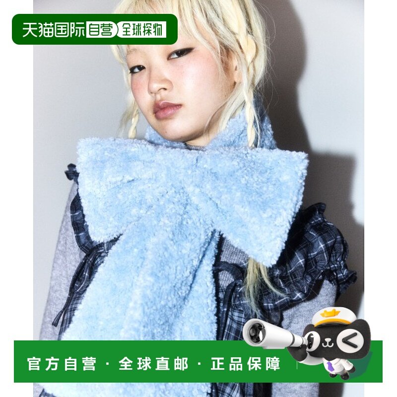 1h可退 日本直邮Candy Stripper 女装 蝴蝶结毛绒围巾 1256960