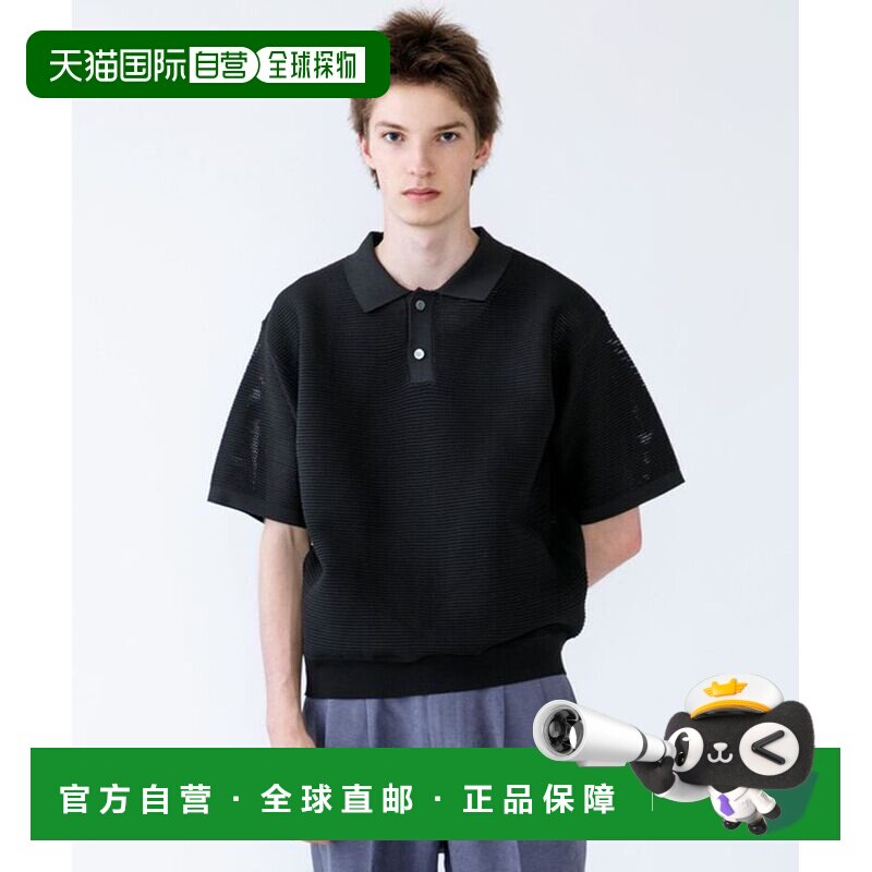 日本直邮City Ambient 男士短袖Polo衫 聚酯纤维网眼针织