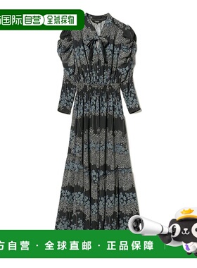 1h可退 日本直邮CORCOVADO 女装 波浪下摆Bowtie设计小花印花优雅