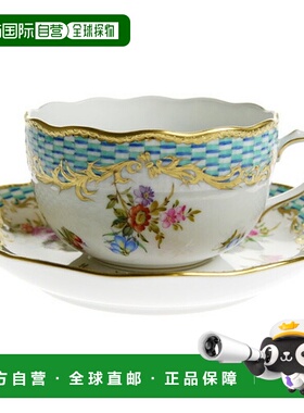 日本直邮HEREND CBTA系列 绿松石徽章茶杯与茶托 724陶瓷套装底座