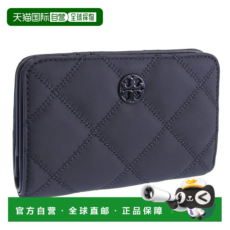日本直邮Tory Burch 女士钱包 双折钱包 Outlet 黑色 WILLA MATTE