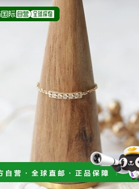 1h可退 日本直邮cui-cui 可调节 钻石链戒 K10YG 759921戒指