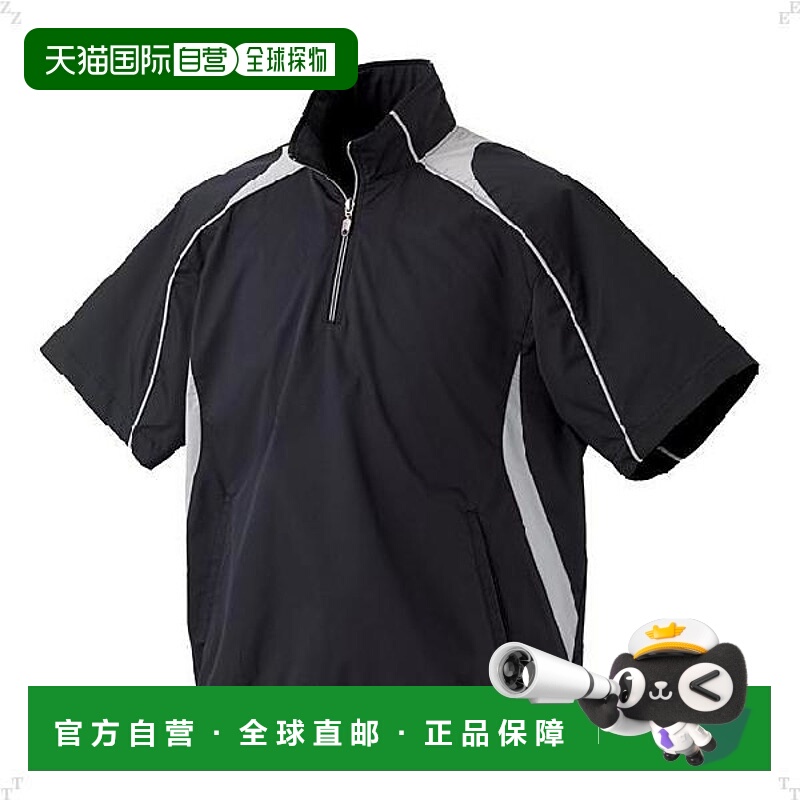 日本直邮DESCENTE 短袖套头外套 STD465-BLK 黑色高档舒适百搭