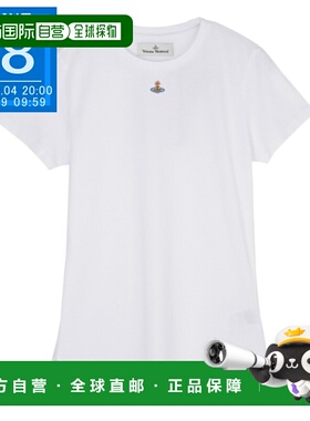日本直邮Vivienne Westwood 女士白色 ORB PERU 圆领T恤 3g010017