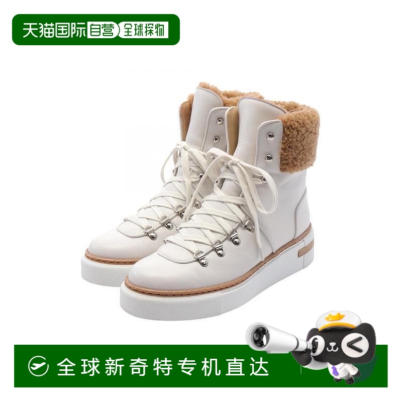 1h可退 日本直邮中古Hermes爱马仕女A级95新boots靴牛皮鞋白色
