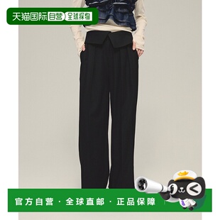 1h可退 日本直邮eL 女装 修身 折腰设计 绅士裤 593331阔腿裤