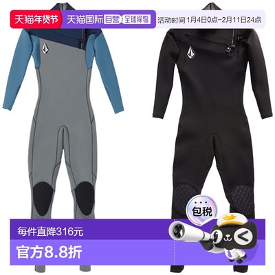 日本直邮VOLCOM MODULATOR 4/3mm 胸部拉链全套潜水服 A9532204 /