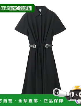 日本直邮LOEWE 女士黑色系带连衣裙 (s540y09xtw 1100)