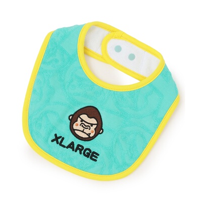 日本直邮XLARGE KIDS 儿童 纯棉提花小猴子口水巾 9461507