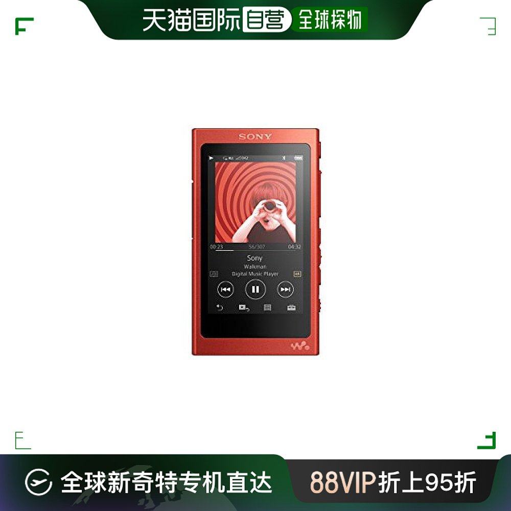 【日本直邮】sony索尼walkman a系列播放器16gbnw-a35 r耳机数字