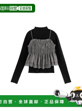 日本直邮日潮 GRL后背蝴蝶结胸衣×罗纹针织上衣套装tu885针织衫