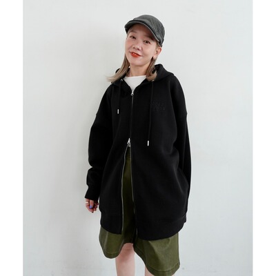 日本直邮RODEO CROWNS WIDE BOWL 男女同款立体压纹大拉链连帽外