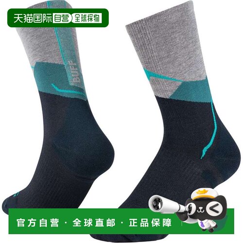 日本直邮Buff 袜子MERINO LIGHTWEIGHT CREW SOCKS LWC1 蓝绿色
