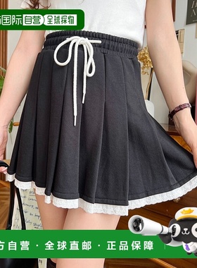 1h可退 日本直邮moment+ 女士蕾丝拼接百褶短裙 mt04070半身裙