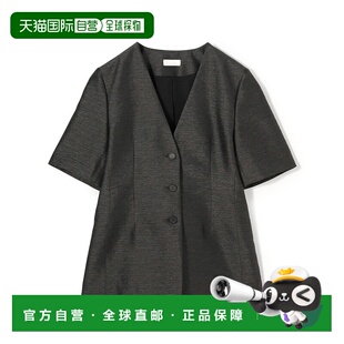 1h可退 日本直邮BALLSEY女士意式光泽哈弗袖夹克 长款修身 半袖外